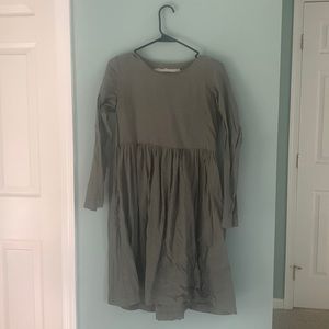NOT PERFECT LINEN 100% Linen Emilie Dress in Forest Green Size XS